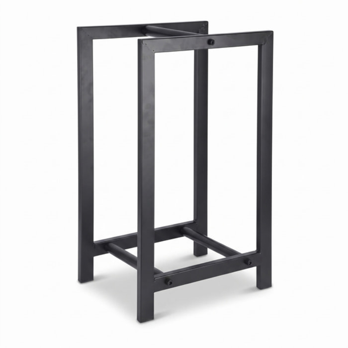 Portalegna verticale in acciaio Tamala 59,5 cm, supporto legna salvaspazio per camino e stufa, design moderno industriale, resistente e stabile, ideale per interno ed esterno, giardino terrazzo e area barbecue