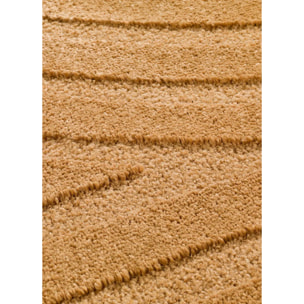 SNOWY Alfombra con relieve de estilo escandinavo en mostaza, varias medidas disponibles.