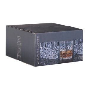 Set de 4 vasos de cristal con capacidad de 230 ml ø7,5x8cm