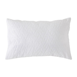 Lot de 2 housses de coussin jacquard BRENTA-C 30x50 cm blanc