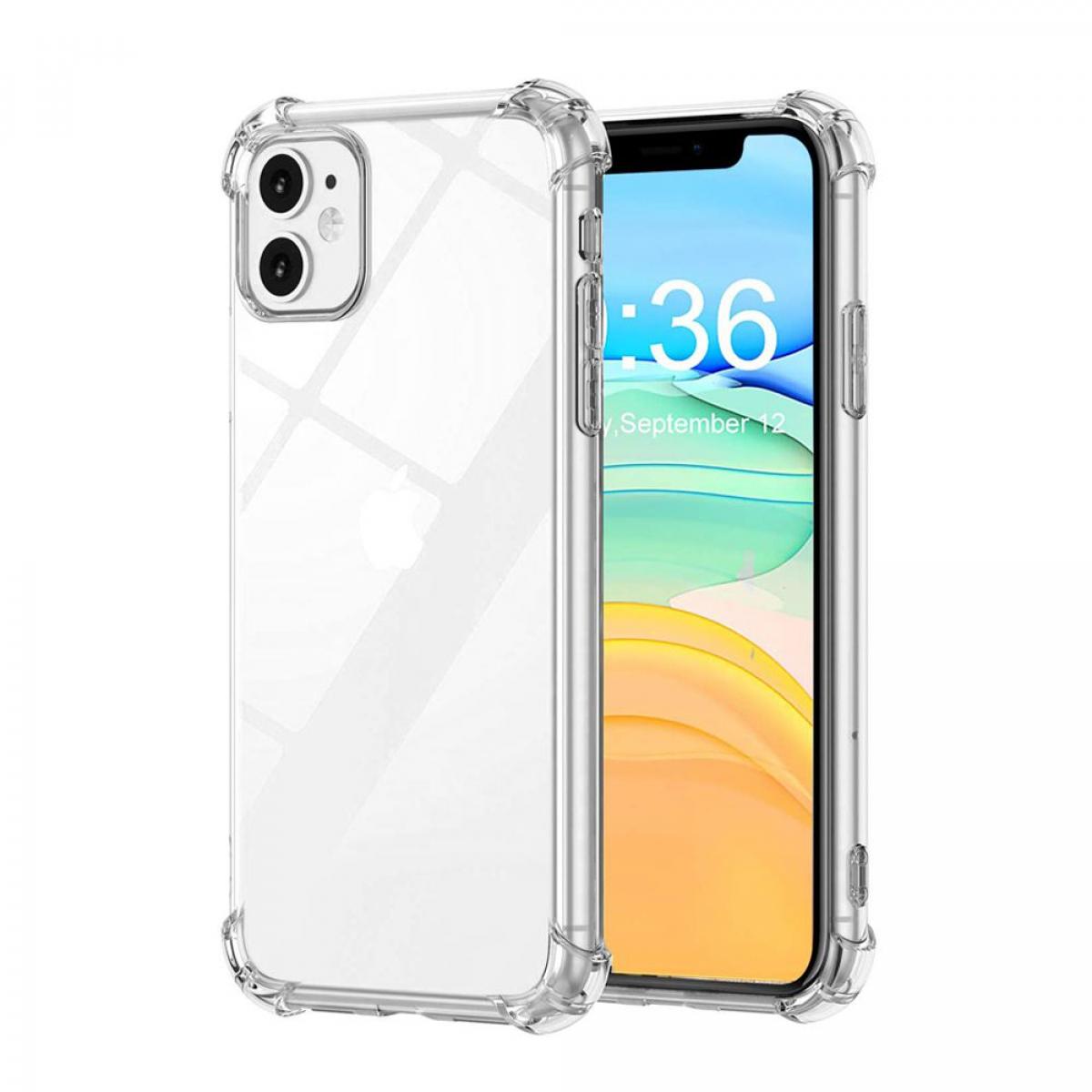 Coque compatible avec iPhone 11 Anti-Chocs avec Bords Renforcés en silicone Transparente