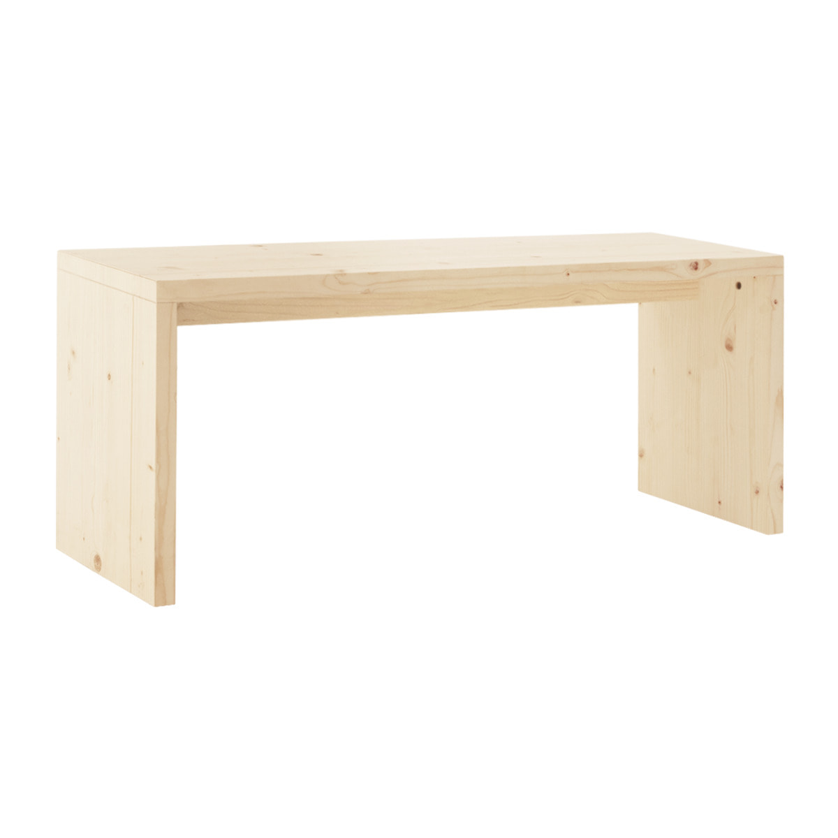 Table basse en bois massif ton naturel de 110x45x35cm Hauteur: 45 Longueur: 110 Largeur: 35