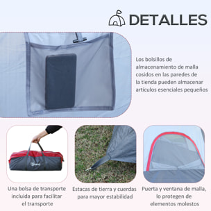 Tienda De Camping de Poliéster Oxford 455x230x180cm Gris