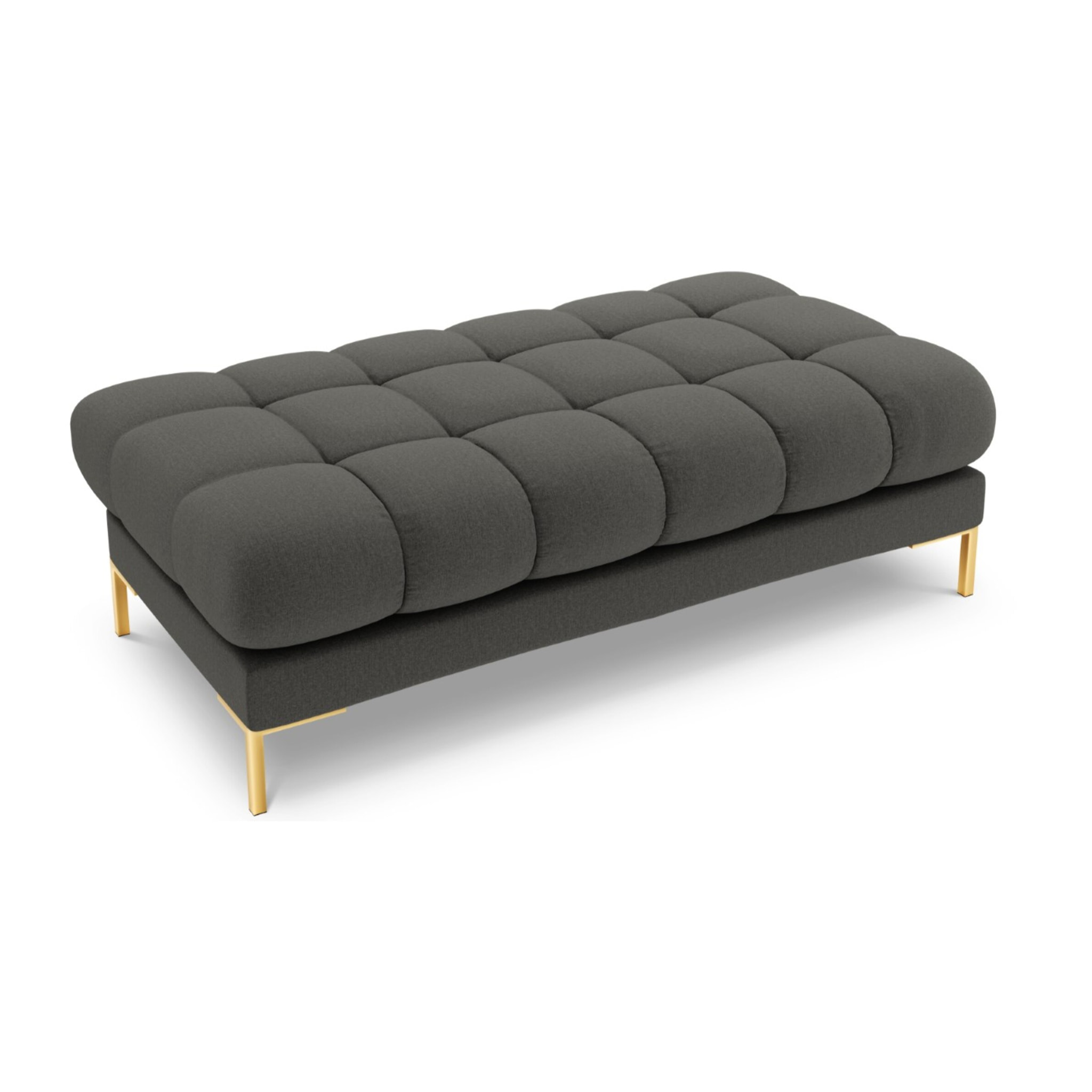 Banc "Bali" 2 places en tissu structurel gris foncé