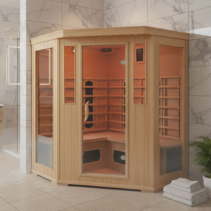 Cabine de sauna luxe infrarouge 3-4 places ABATE