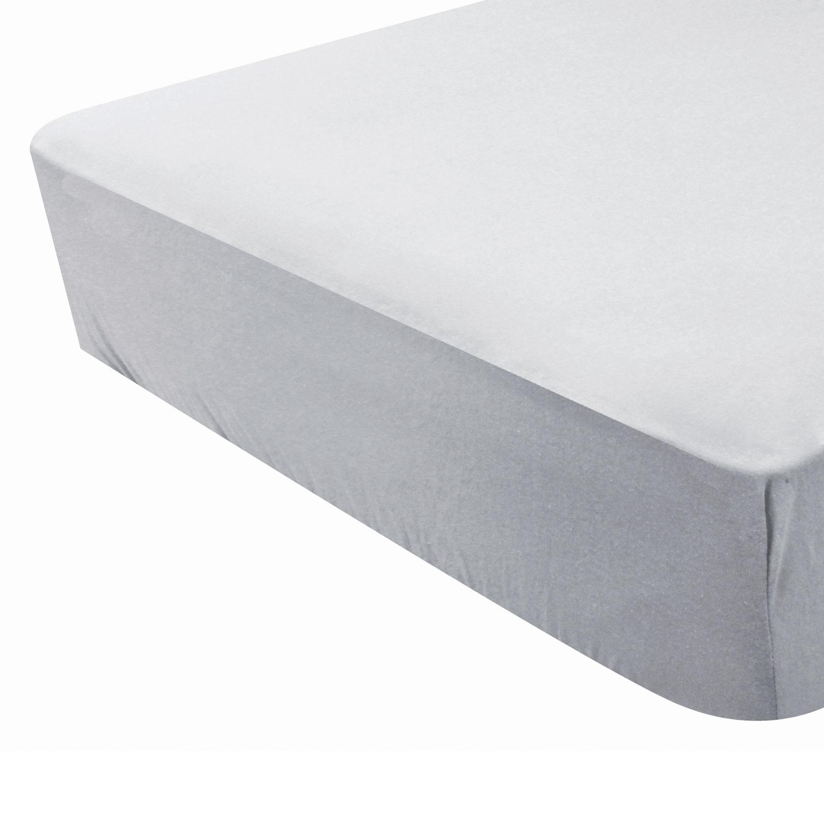 Drap housse coton certifié Oeko tex - Gris Perle