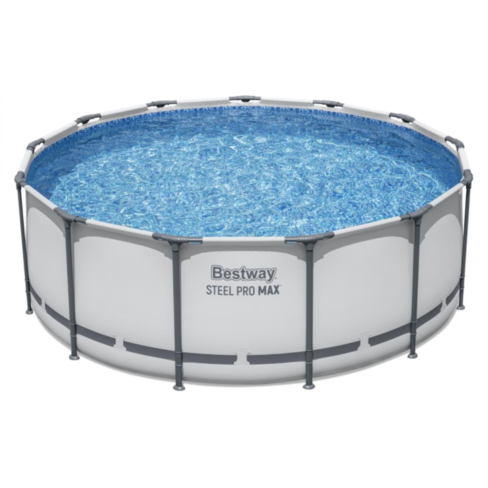 Bestway Piscine hors sol tubulaire ronde Bestway Steel Pro Max 396 x 122 cm gris clair sans accessoires