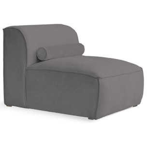Felix - module d'assise en tissu texturé - Gris foncé