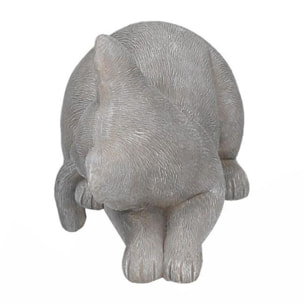 Gatto in resina grigio cm19x11,5h14,5