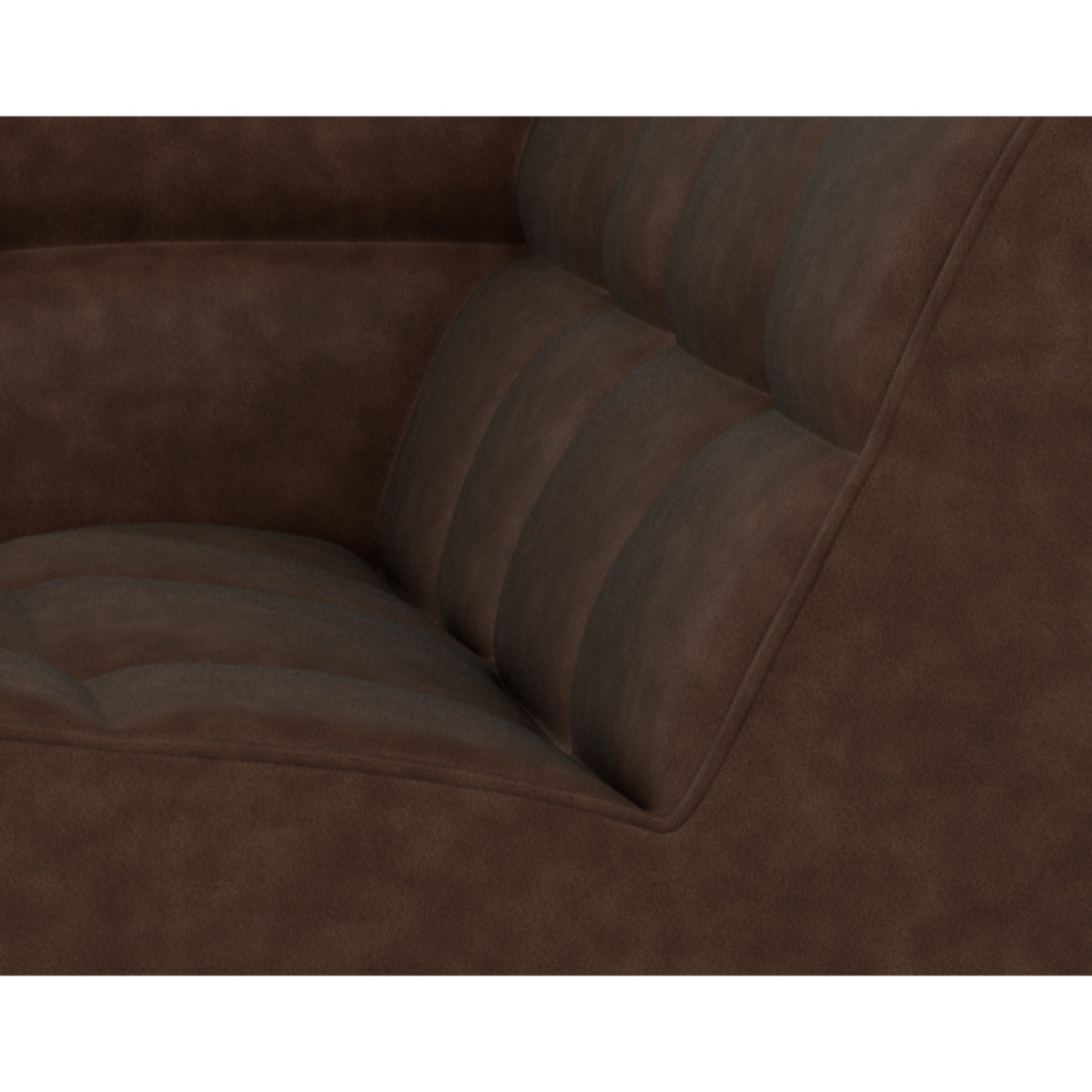 Alya - canapé modulable d'angle réversible 4 places en simili - Marron