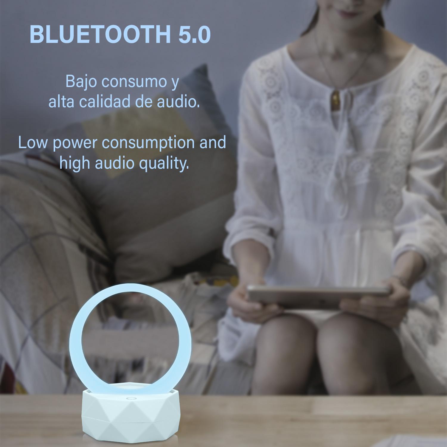 Altoparlante Y1 Bluetooth 5.0, con anello di luce ambientale a LED RGB.