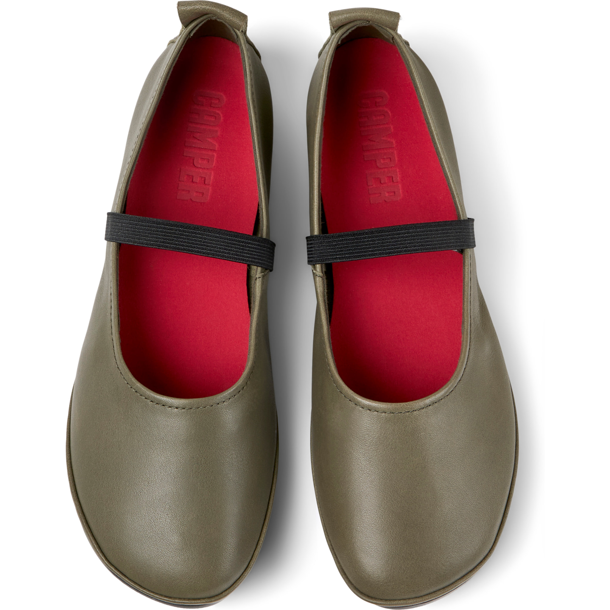 Bailarinas - CAMPER Right Nina - Verde - Cuero liso