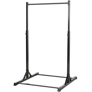 Barre de traction autoportante hauteur réglable 8 niv. acier noir