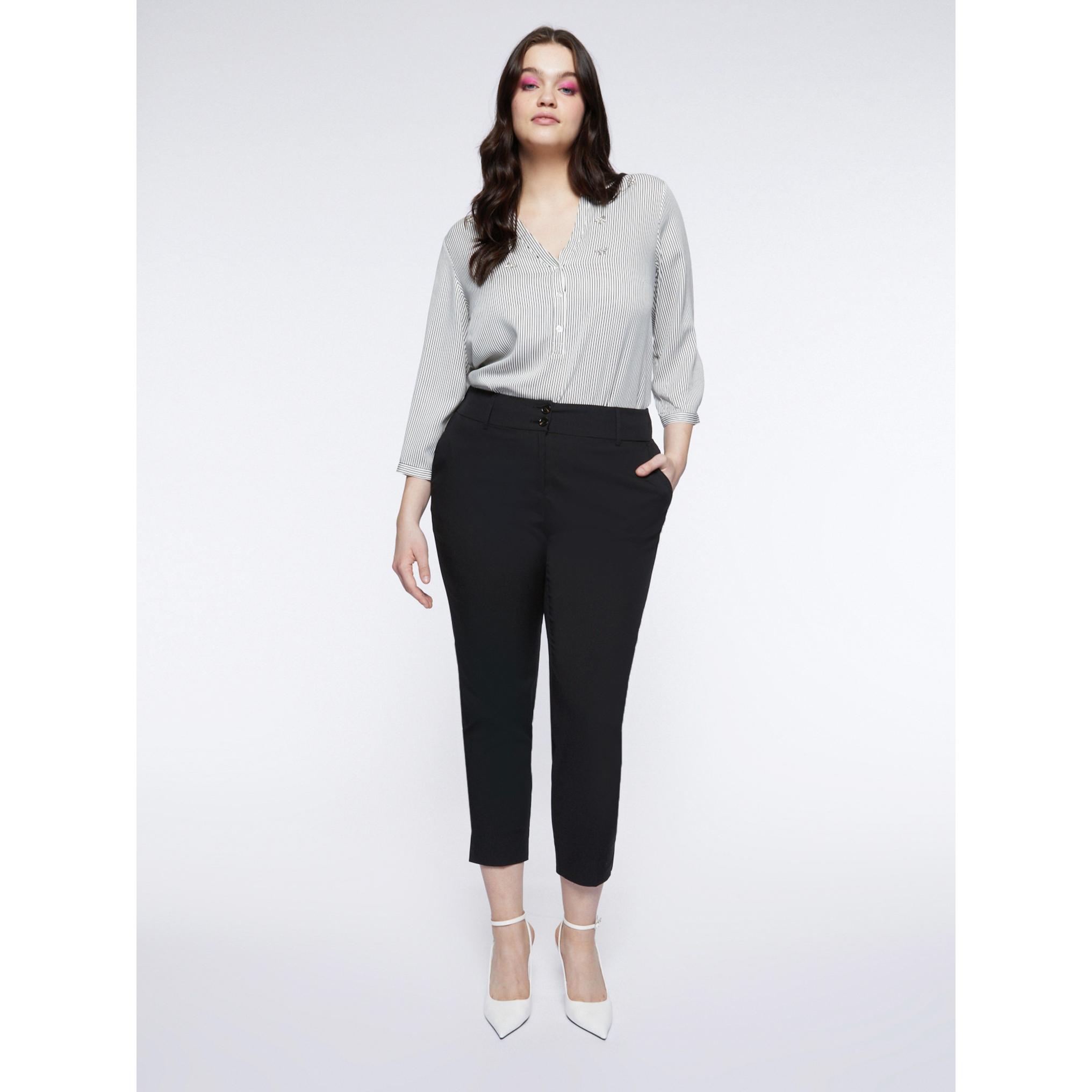 Fiorella Rubino - Pantalones rectos cropped - Negro