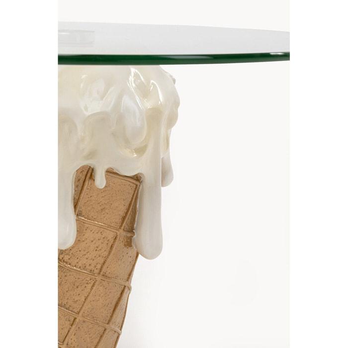 Table d'appoint glace 48cm vanille Kare Design