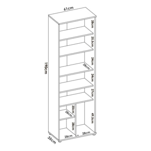 Armadio multiuso Suretta, Mobile multifunzione portaoggetti, Guardaroba a 2 ante, 61x35h190 cm, Rovere