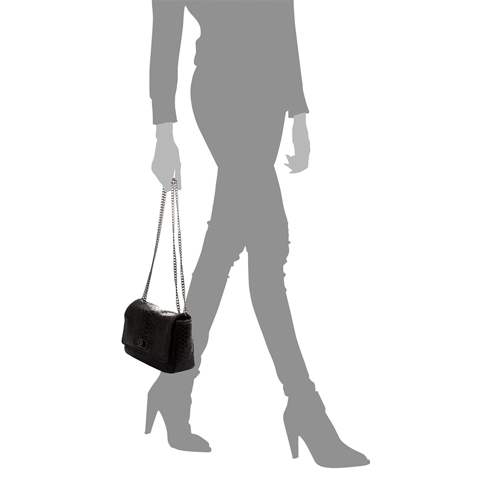 Dalida Borsa a tracolla Donna.Pelle autentica Camoscio Inciso Serpente