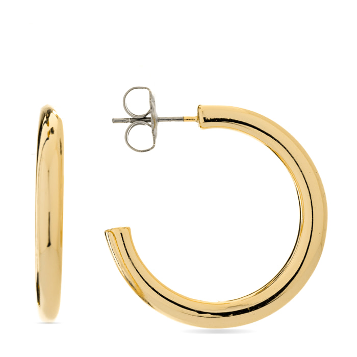 Pendientes de 29mm de diámetro acabado oro amarillo de 18K