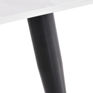 Table basse 120x60cm plateau céramique effet marbre pieds métal - STONE 2