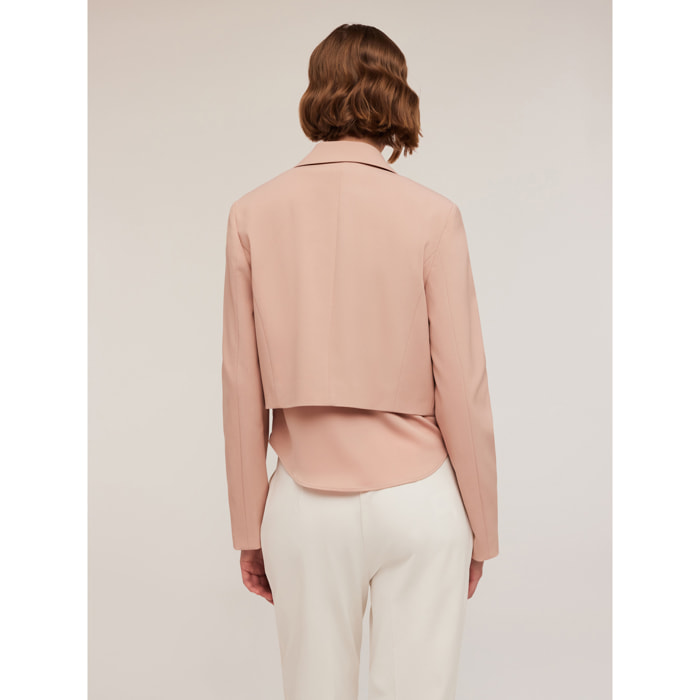Motivi - Chaqueta Spencer de lona mezcla de algodón - Rosa