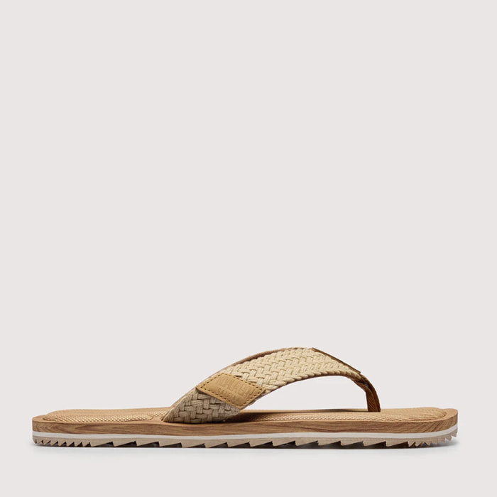 Chancla Dedo Beige - Ecco