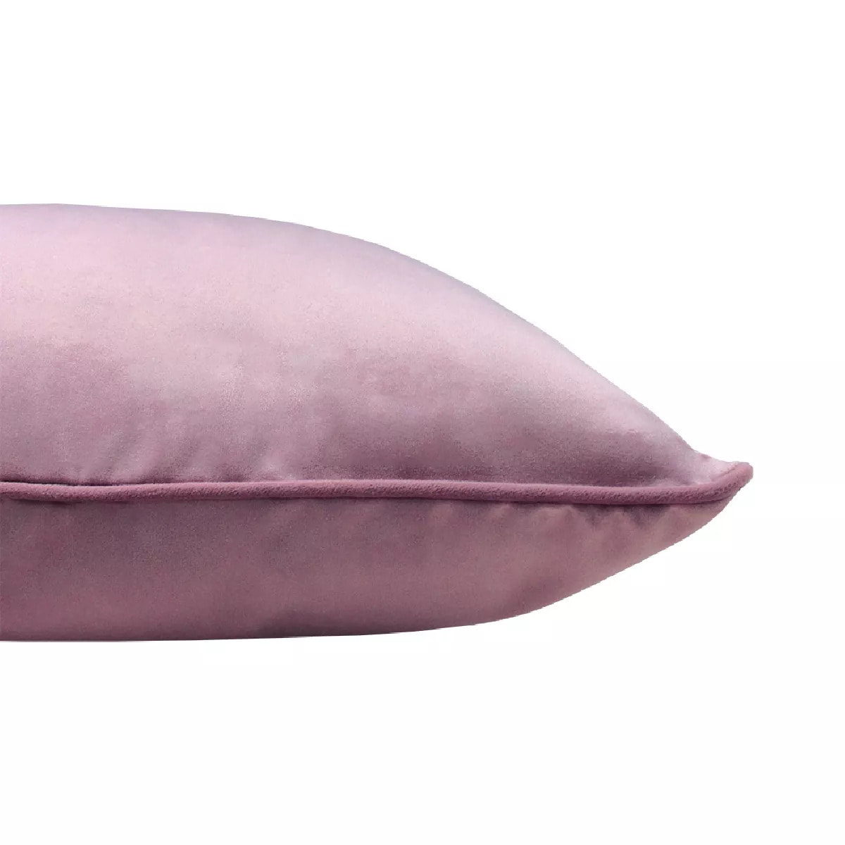 Housse de coussin polyester anti tache uni Velours uni blush-rose