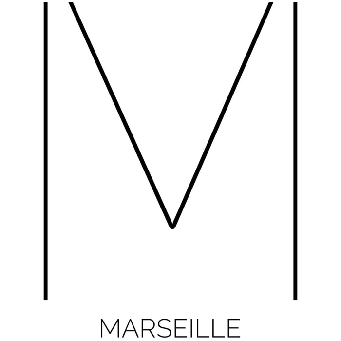 Poster m marseille Affiche + cadre en bois - Chêne