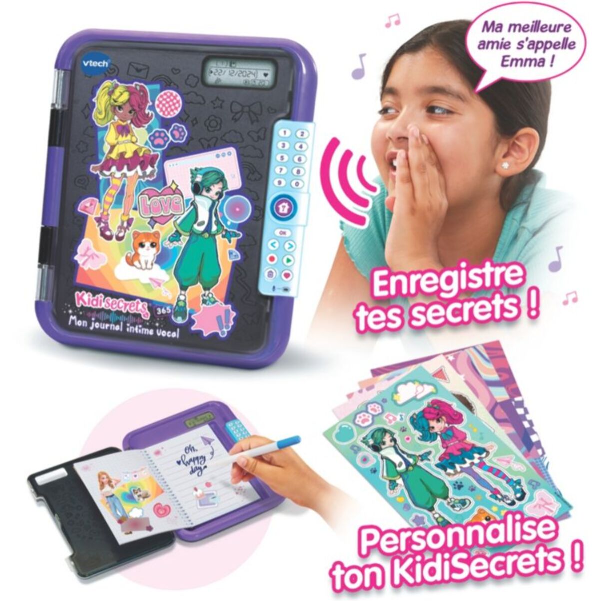 Jeu éducatif VTECH KidiSecrets365-Mon journal intime noir
