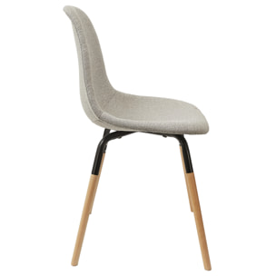 Chaise Scandinave Tissu Gris Clair Phenix