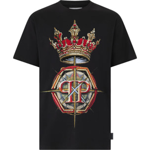 PHILIPP PLEIN Round Neck T-Shirt Crown Stones