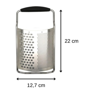 Râpe à fromage inox 2 en 1 22 cm Fackelmann