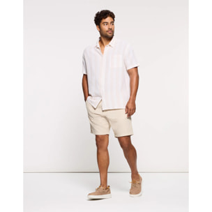 Camisa Manga Corta Beige - Brisban