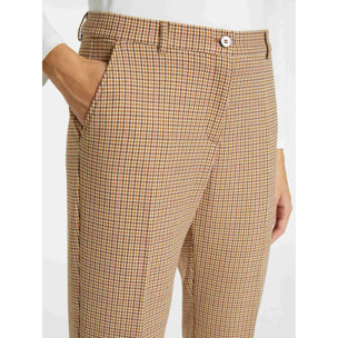 Elena Mirò - Pantaloni dritti checks - Beige