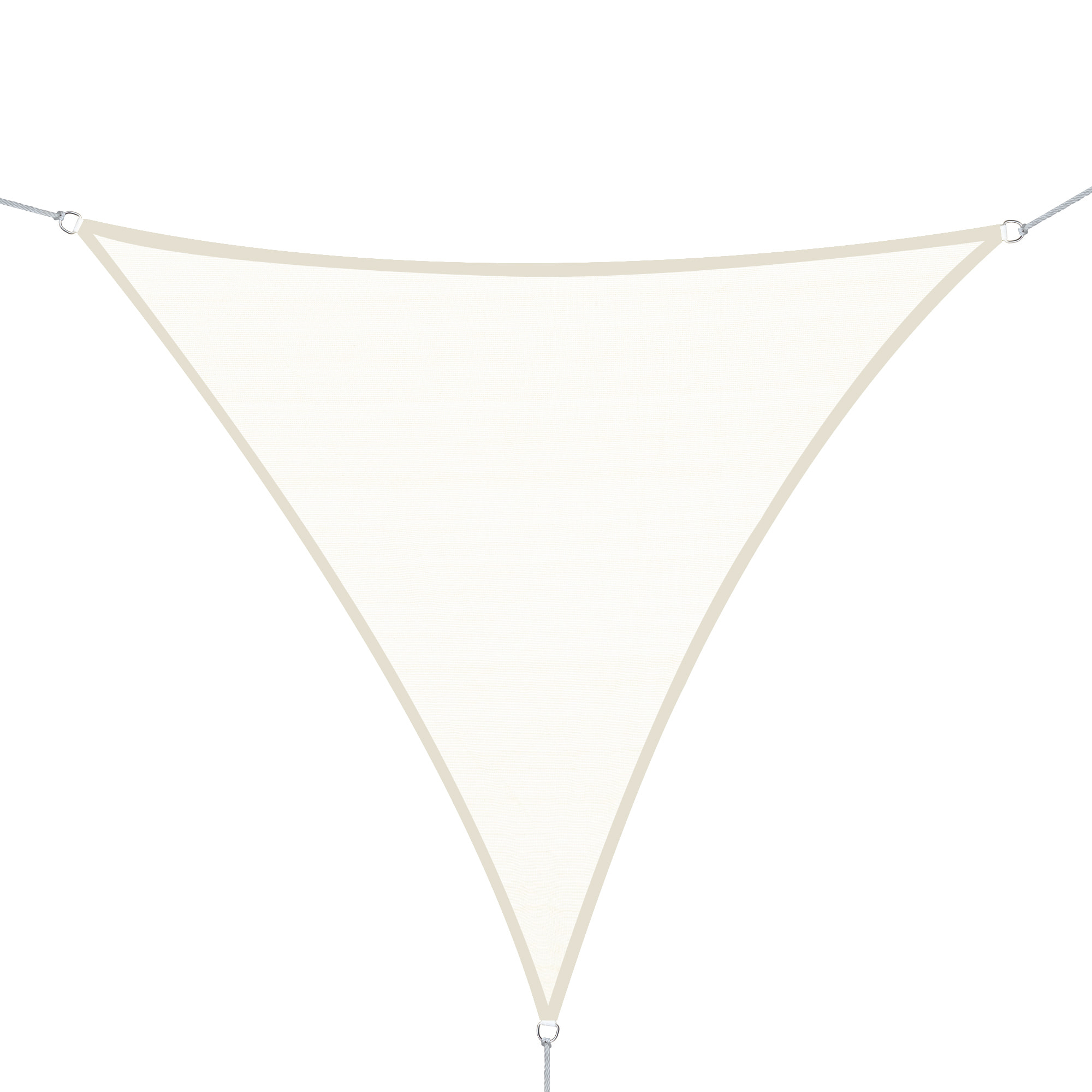 Toldo Vela Triangul Sombrilla Camping 6x6x6m Crema