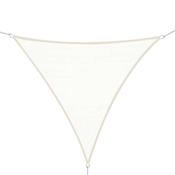 Toldo Vela Triangul Sombrilla Camping 6x6x6m Crema