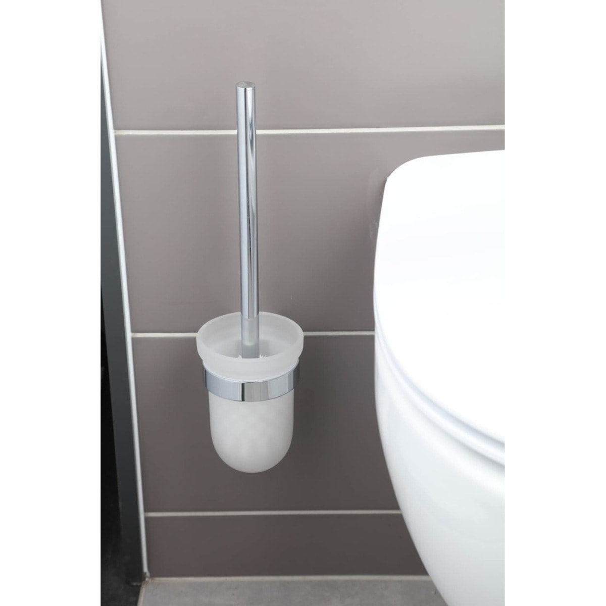 Project Brosse WC, chromé/verre dépoli (SATDPROJ37)