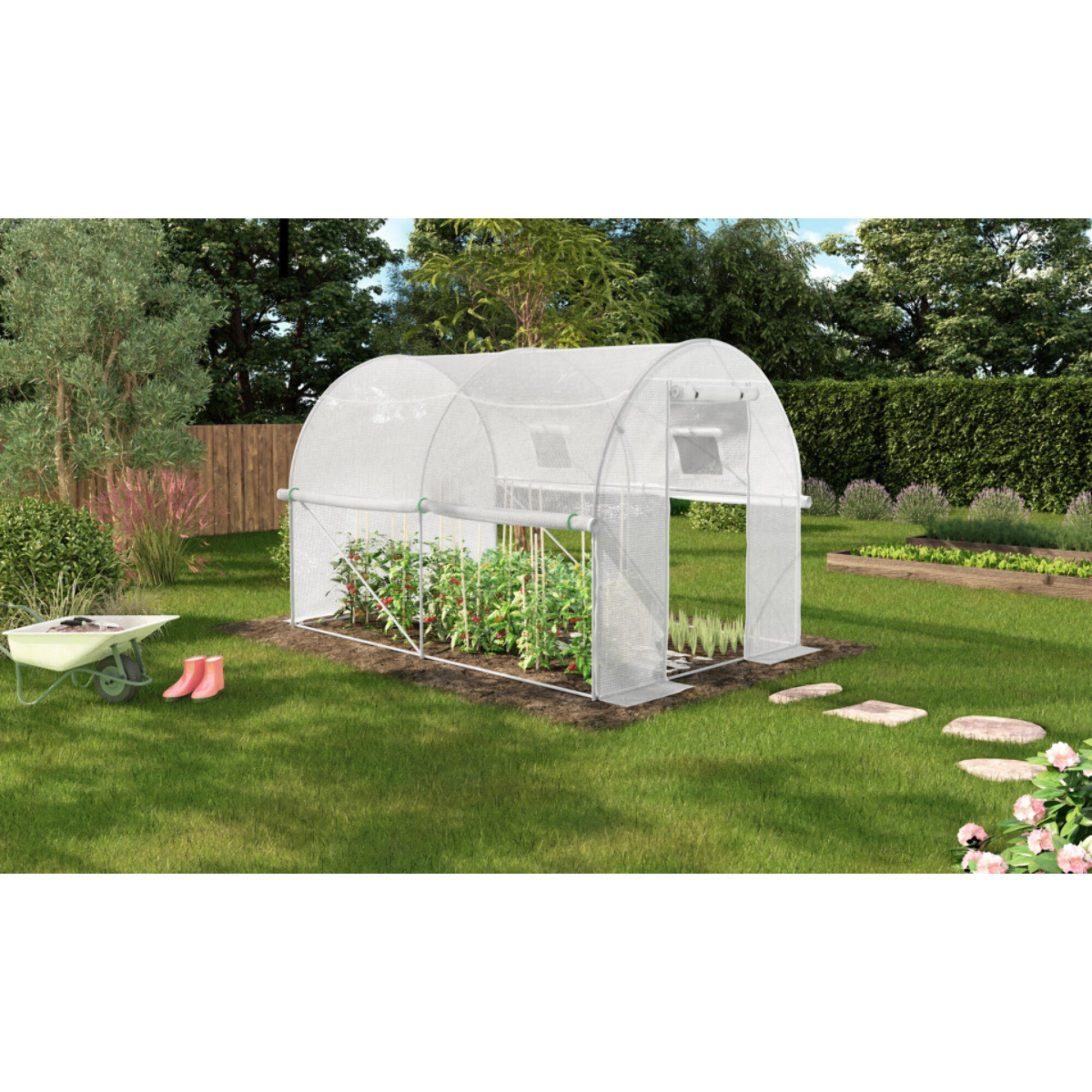 Serre 6m² blanche - gamme toutes saisons