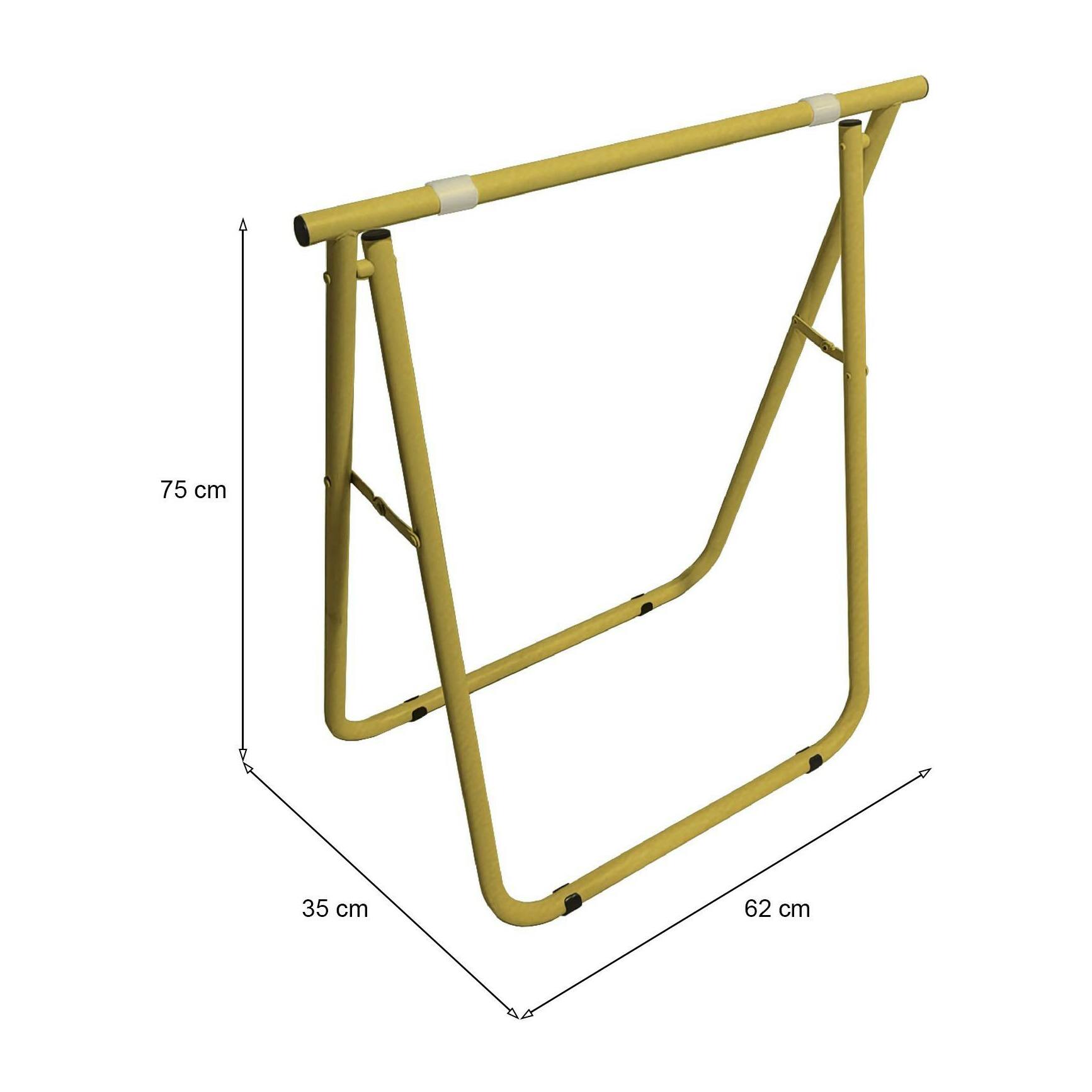 Cavalletto Osimo, Complemento d'arredo, Articolo decorativo, Accessorio d'arredo, 62x35 h75 cm, Giallo