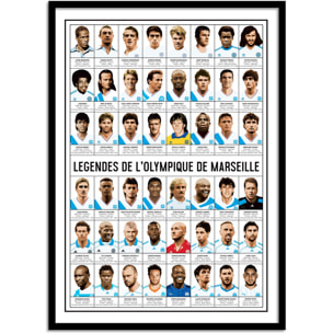 Affiche - Légendes de l'Olympique de Marseille - Olivier Bourdereau