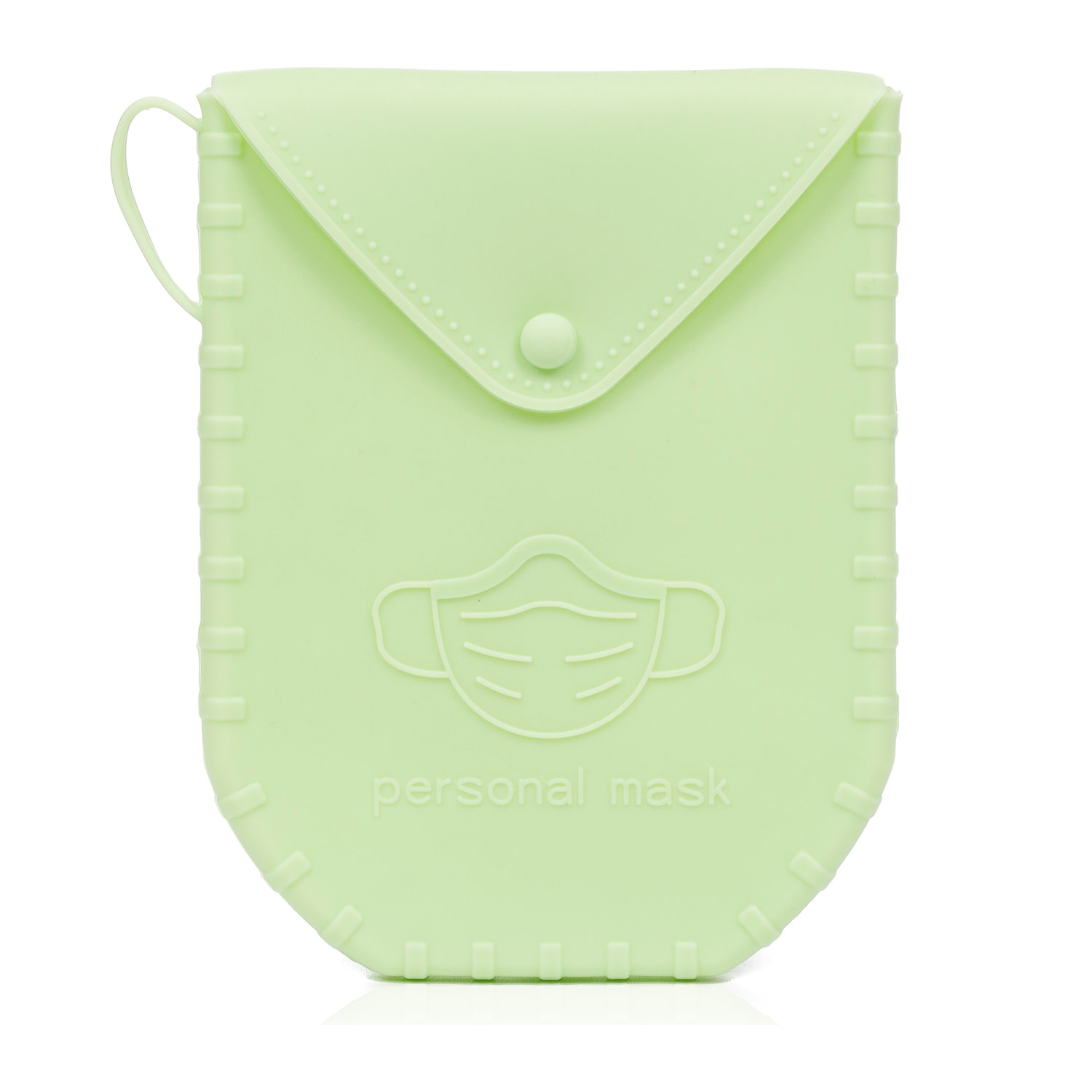 Porta mascarillas higiénico de silicona flexible.