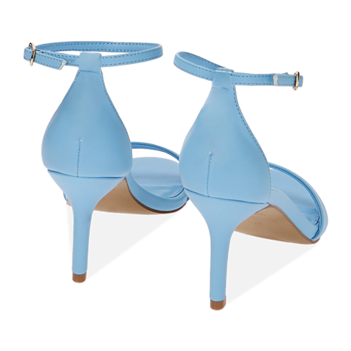 Sandalias celestes, tacón de 8,5 cm