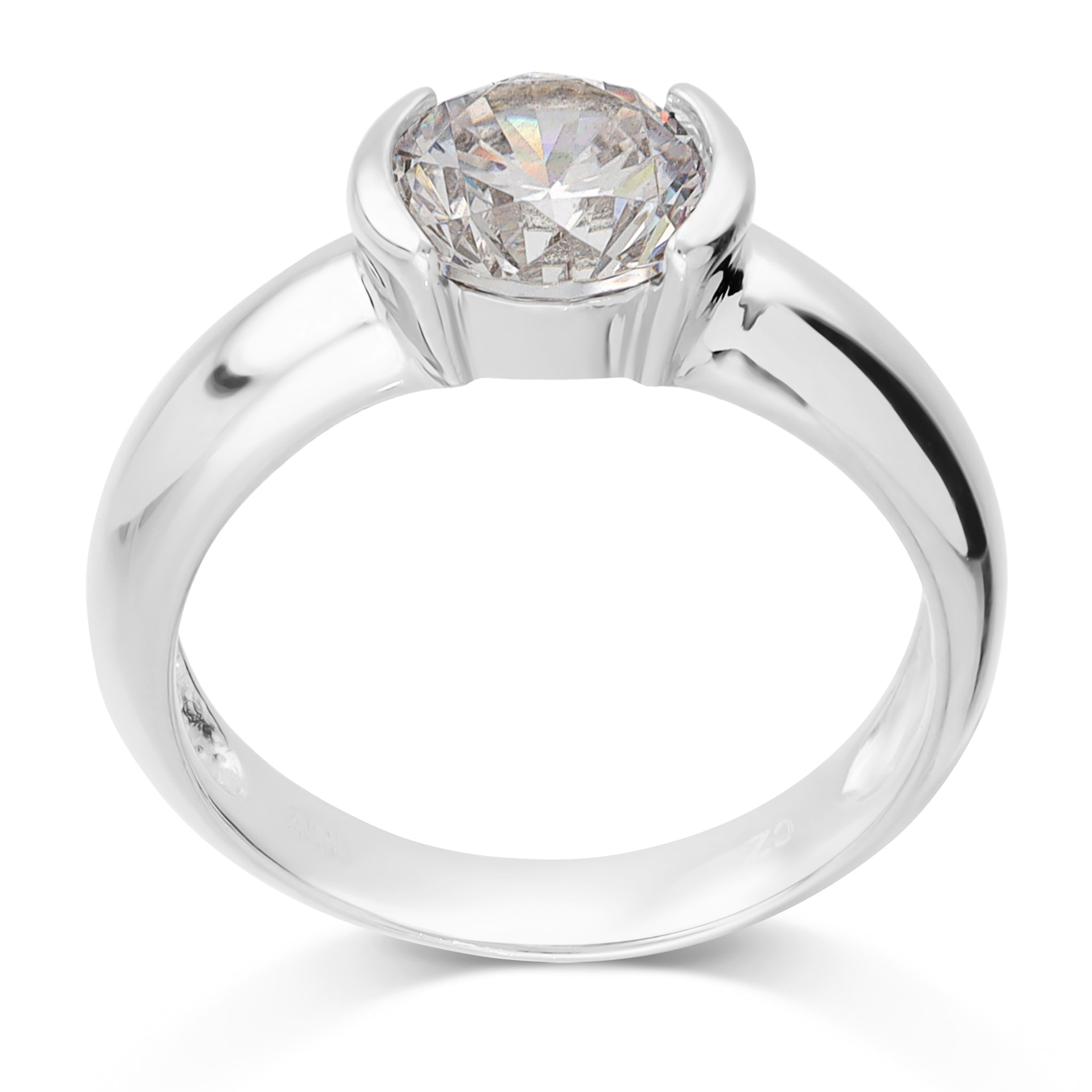 Anello Solitario in Argento 925 con Cubic Zirconia