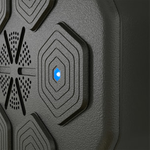 Machine de boxe musicale murale avec lumières - connexion bluetooth, charge USB - noir