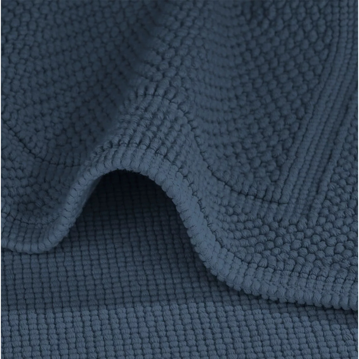 Tapis de bain pur coton 1700 g/m² uni bleu Antica navy