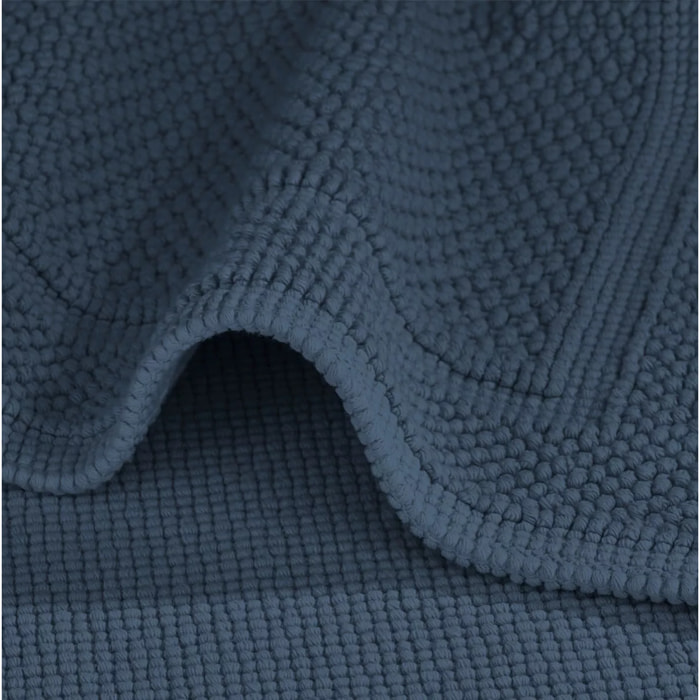 Tapis de bain pur coton 1700 g/m² uni bleu Antica navy