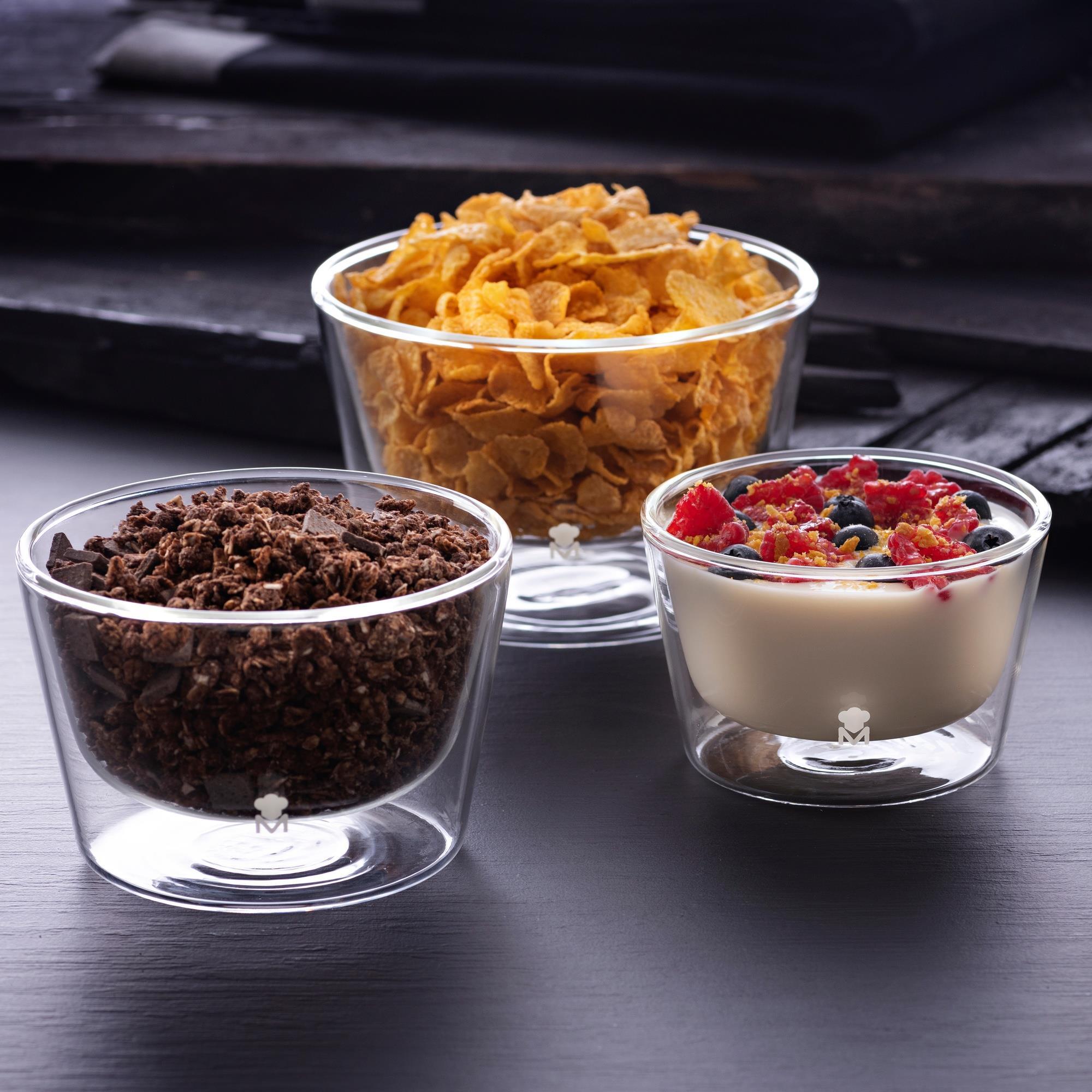 Bol mediano mixology de 400ml de doble pared en borosilicato masterpro