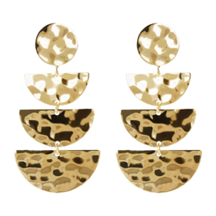 Orecchini Pendenti Graduati con Disco e Mezzelune