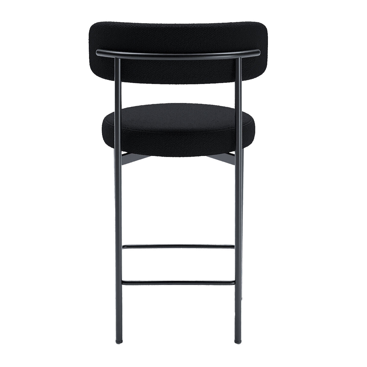 Lot de 2 fauteuils de bar bouclette grise anthracite Lili