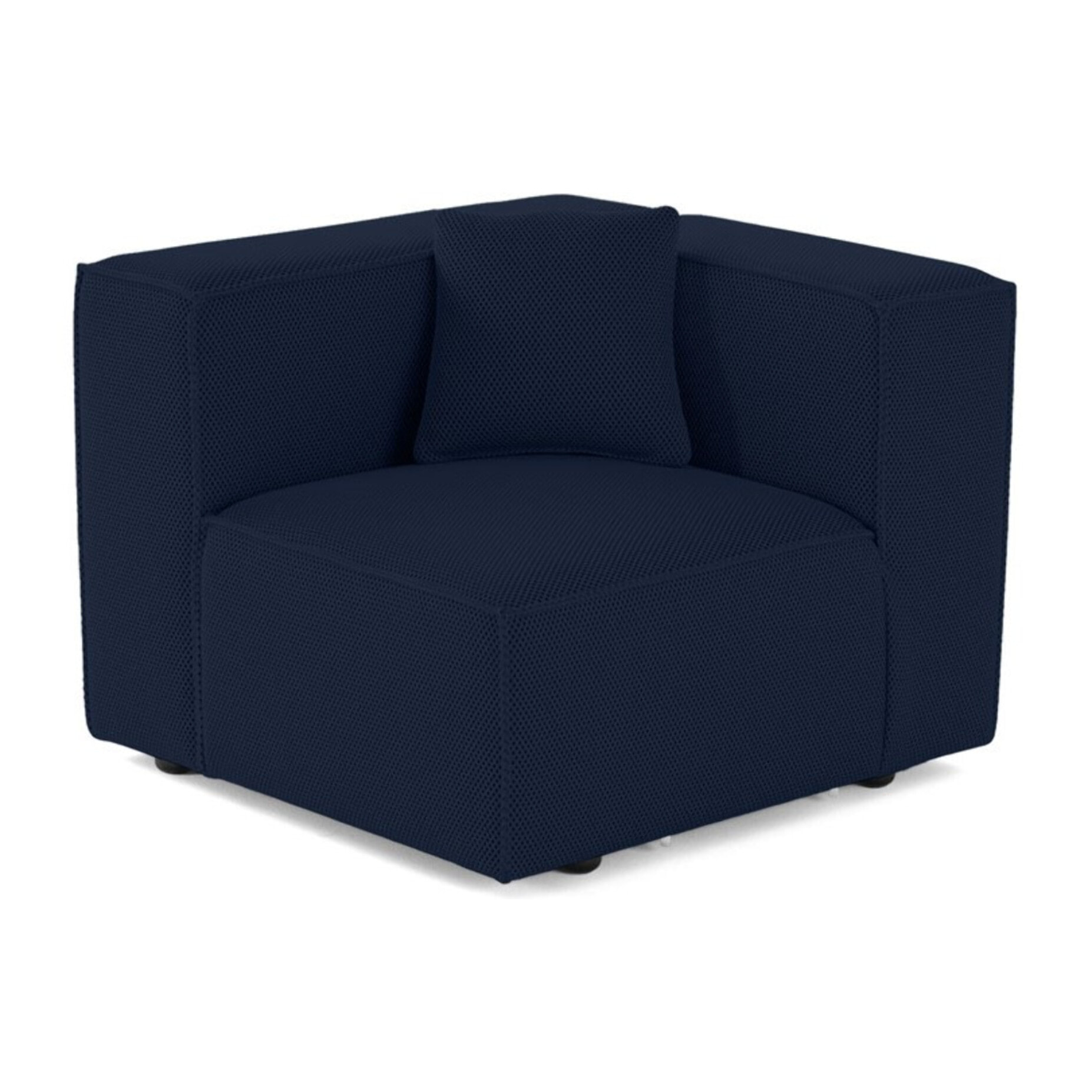 Arty - module d'assise gauche - en tissu mailles 3D - Bleu