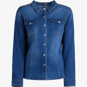 Camicia Esercito con tasche denim donna